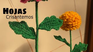 ¡Solo necesitas una madeja Cómo tejer una hoja para tus flores a crochet [upl. by Aiet611]