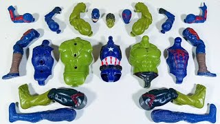 ASSEMBLE AVENGERS TOYS HULK CAPTAIN AMERICA SPIDERMAN SUPERHEROES TOYS [upl. by Hardan]