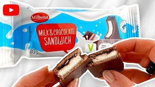 Milbona  Milk amp Chocolate Sandwich  ASMR Presentation amp Opening  Interesting Food Facts [upl. by Mikihisa]