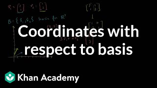 Coordinates with respect to a basis  Linear Algebra  Khan Academy [upl. by Rexanne]