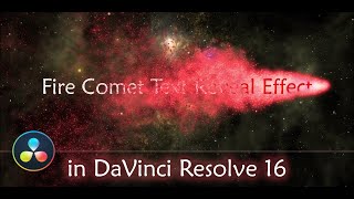 DaVinci Resolve 16 Creating Fire Comet Effect using Particles [upl. by Leinod]