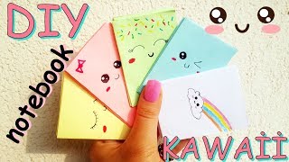 Tek Kağıtla YAPIŞTIRICI OLMADAN Kawaii Not Defteri Yapımı l KENDİN YAP l Diy Kawaii Notebook [upl. by Karwan669]