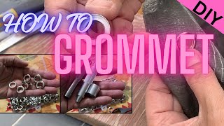 How to use Grommet Tool eyelet on Tarp DIY [upl. by Anolahs]