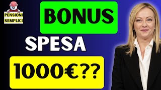 🟨 BONUS SPESA 1000€❓ COSE E COME RICHIEDERLO❗️ MA ATTENZIONE NON E PER TUTTI❗️ [upl. by Airetnuhs]