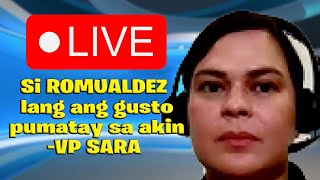 Si ROMUALDEZ ang gusto pumatay sa akin VP SARA [upl. by Einahpetse367]