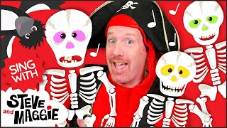 Five Little Monsters Song for kids  Its a Halloween Party  Sing with Steve and Maggie [upl. by Jadwiga980]