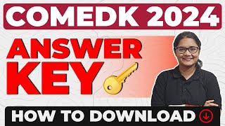 How to Download COMEDK 2024 Answer Key [upl. by Winsor]