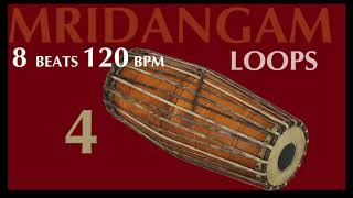 MRIDANGAM LOOPS four 120 bpm 8 beats [upl. by Renick438]