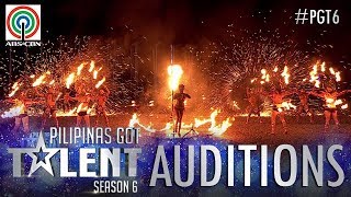 Pilipinas Got Talent 2018 Auditions Dancing Fire Warriors  Fire Dance [upl. by Eynttirb]