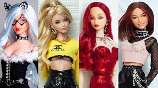 Barbie Doll Makeover Transformation  DIY Miniature Ideas for Barbie  Wig Dress Faceup and More [upl. by Luanne]