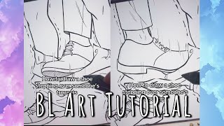 𝘽𝙇𝙔𝙖𝙤𝙞 𝘼𝙧𝙩 How to Draw a Shoe Stepping Over Someones Trousers [upl. by Eugirne]