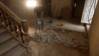 Removing 1980s Concrete Over an 18thCentury Floor [upl. by Emanuele61]