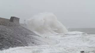 Storm Jocelyn in Porthcawl Gales in Glamorgan [upl. by Remliw]