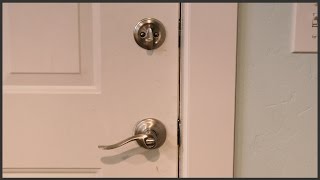 Installing Lever Handle Door Knobs with Deadbolts [upl. by Mullen68]