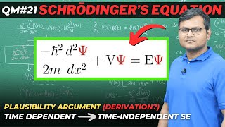 SCHRÖDINGERS EQUATION Derivation  Plausibility Argument amp TimeIndependent SE Derivation [upl. by Legin]