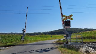 Železniční přejezd Babice u Šternberka 1  148 2024 Czech Level Crossing [upl. by Eegnat411]