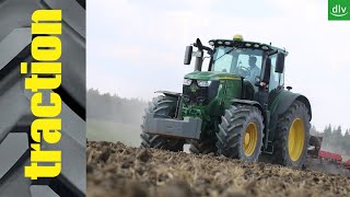 John Deere 6250R im traction Praxistest [upl. by Novets450]