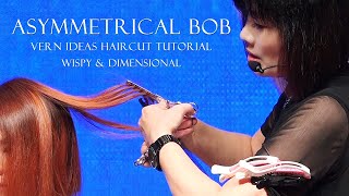 Hair Show  Asymmetrical Bob Ideas Haircut Tutorial  Wispy amp Dimensional  Vern Hairstyles 78 [upl. by Kaehpos]