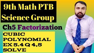 9th Math PTBCh5 Factorization Ex54 Q45 solve Cubic polynomial by Factor Theoremenjoy math [upl. by Thoma854]