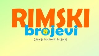 Rimski brojevi pisanje trocifrenih brojeva [upl. by Galloway]