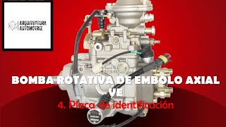 4 Bomba de inyeccion rotativa de embolo axial VE Placa de identificacon [upl. by Nageek]