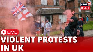 Violent Protest In UK Live  UK Protest In City Of Sunderland  UK Chaos Live  UK News Live  N18G [upl. by Maxma]