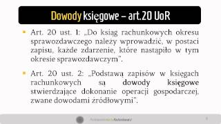 2 Dowody księgowe  regulacje cele oraz cechy [upl. by Volny44]