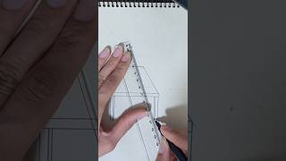 How to Draw a Table in OnePoint Perspective shorts [upl. by Enyleve]