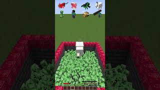 Creeper Pit vs Mobs Explosions shorts meme minecraft [upl. by Jabe]