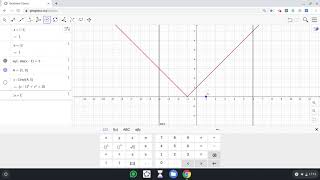 Geogebra  Grafanalys amp CAS  Absolutbelopp i ekvationer med grafisk amp algebraisk metod [upl. by Chapell]