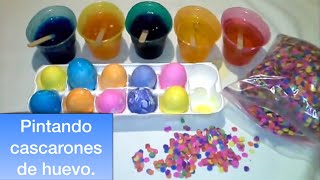 Como pintar cascarones de huevo para pascua 🎊 Easter confetti eggs [upl. by Oilcareh476]