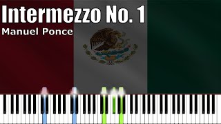 Intermezzo No 1  Manuel Ponce  Piano Tutorial  Synthesia  How to play [upl. by Tapes379]