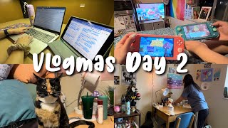 Cleaning Homework amp Kitty Time 🐱  Vlogmas Day 2 [upl. by Pincas609]