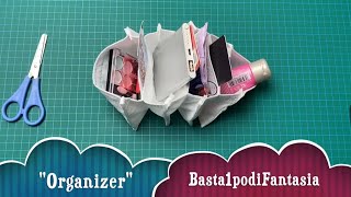 Organizer da borsa o organizer da cassetti fatto di mascherine chirurgiche Riciclo creativo [upl. by Drewett]