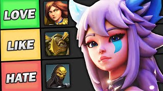 What Your Paladins Main Says About you Tier List [upl. by Nilla]