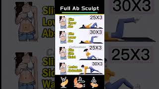 Full Ab Sculpt abworkout bellyfatburn homeworkout losebellyfat abexercises fitnessroutine [upl. by Dyer]