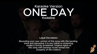 Kodaline  One Day Karaoke Version [upl. by Araeit944]