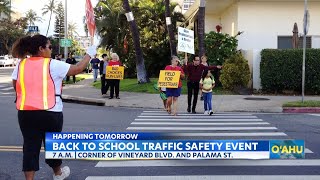 Oahu event to promote traffic safety and awareness in school zones [upl. by Ahsiam166]