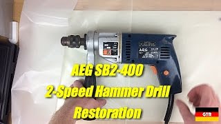 Vintage AEG SB2400 2Speed Hammer Drill Restoration [upl. by Ayik]