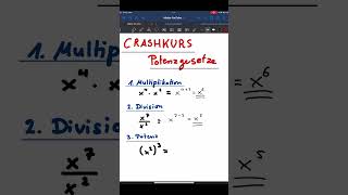 POTENZGESETZE IN UNTER 30 SEKUNDEN mathe easy mathematik tricks einfach [upl. by Notanhoj]