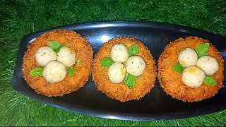 Unique Snack Recipe Birds Nest Aloo Paneer Recipe Birds Nest Recipe [upl. by Aneehsirk]