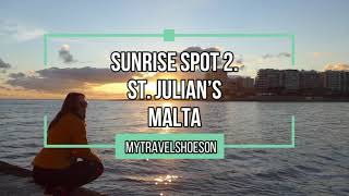 TOP SUNRISE SPOT IN MALTA 2  ST JULIANS [upl. by Johnson]