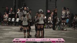 Roller Derby World Cup 2018 Mexico v Aotearoa New Zealand with Haka [upl. by Margaretta]