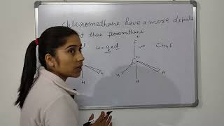 Explanation of more dipole moment of chloromethane than fluoromethane MadhuRanaChemistryWorld [upl. by Alemat808]