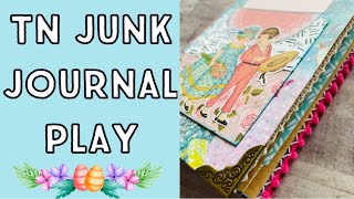 Junk Journal Play • TN size • junkjournal collage journal gluebook crafts relaxcutglue [upl. by Jareen]