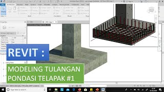 REVIT  MODELING TULANGAN PONDASI TELAPAK [upl. by Audre]