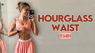 5 min Slow amp Intense Hourglass Waist Pilates  At Home Workout [upl. by Garda]