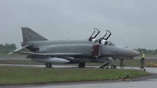 German Air Force F 4F Cartridge Start Engine Run [upl. by Tonry]