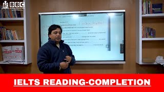 IELTS READING  SENTENCE COMPLETION  TIPS AND TECHNIQUE  BBC GLOBAL EDUCATIO BUTWAL [upl. by Uaerraj471]