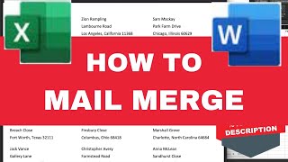 How to Mail Merge Address Labels for Office Word 365 [upl. by Rockey136]